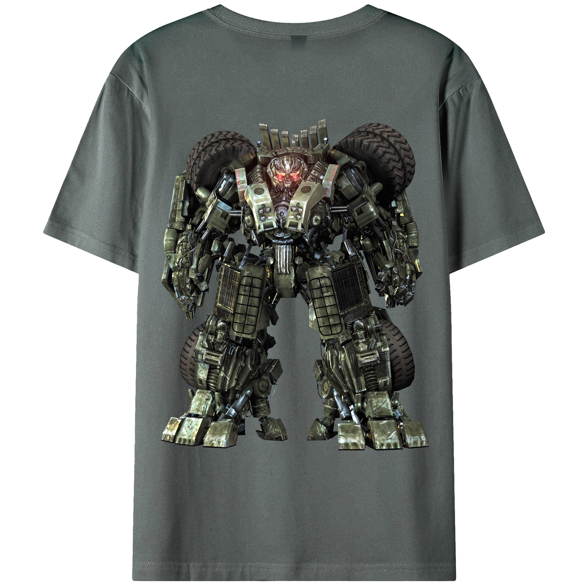 （画像用） Transformers トランスフォーマー 綿100％ メンズ半袖Tシャツ（バックプリント） 通気性